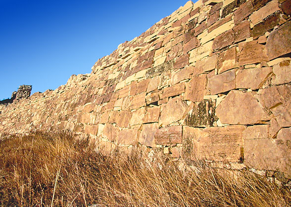 Great Wall Built with Stones